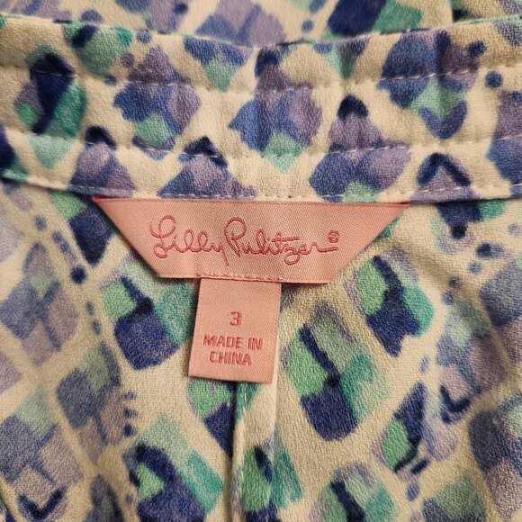 Lilly Pulitzer Girls Jane Shift Dress Size 3 Coastal Pineapple - Picture 10 of 11